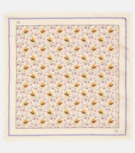 Valentino Floral silk twill scarf - Valentino - Modalova