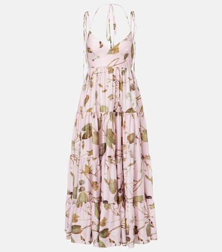 Vestido midi de algodón estampado - Erdem - Modalova