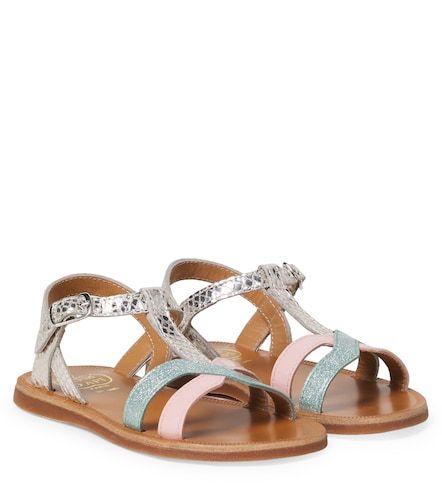 Sandalias Plagette de piel con glitter - Pom d'Api - Modalova