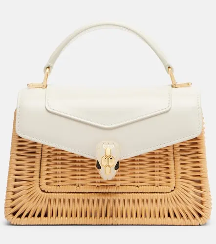 Bolso Serpenti Forever Mini de mimbre - Bvlgari - Modalova