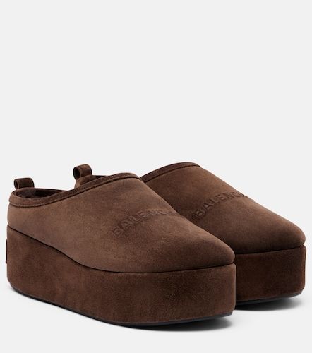 Mules Alaska de ante con plataforma - Balenciaga - Modalova