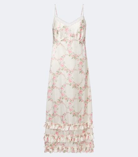 Vestido lencero de satén con encaje floral - Simone Rocha - Modalova