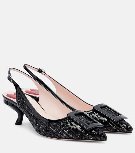 Virgule 55 sequined slingback pumps - Roger Vivier - Modalova