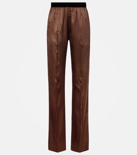 Pantaloni regular in misto seta - Tom Ford - Modalova