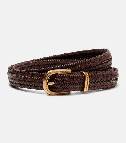Braided leather belt - Brunello Cucinelli - Modalova
