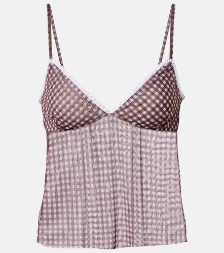 Solay gingham semi-sheer top - Bananhot - Modalova