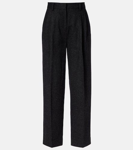 Wool-blend flannel straight pants - Toteme - Modalova