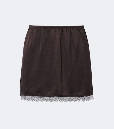 Minifalda Barb de satén con encaje - Leset - Modalova