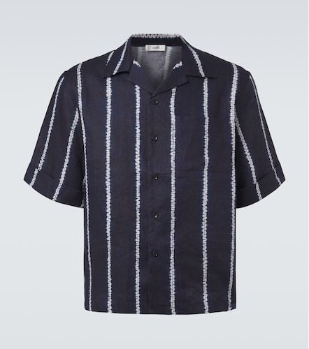 Camicia bowling in lino a righe - Commas - Modalova