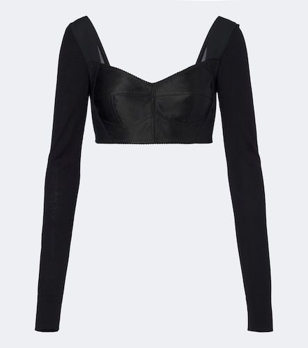 Dolce&Gabbana Crop top de satén - Dolce&Gabbana - Modalova