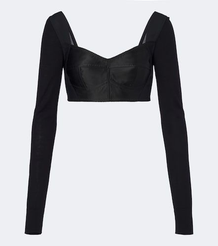 Dolce&Gabbana Cropped-Top aus Satin - Dolce&Gabbana - Modalova