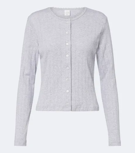 Pointelle scalloped cotton cardigan - Leset - Modalova