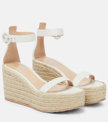 Portofino leather espadrille wedges - Gianvito Rossi - Modalova