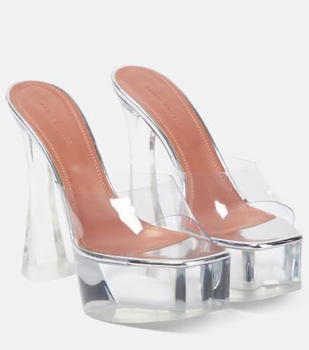 Dalida Glass PVC platform mules - Amina Muaddi - Modalova