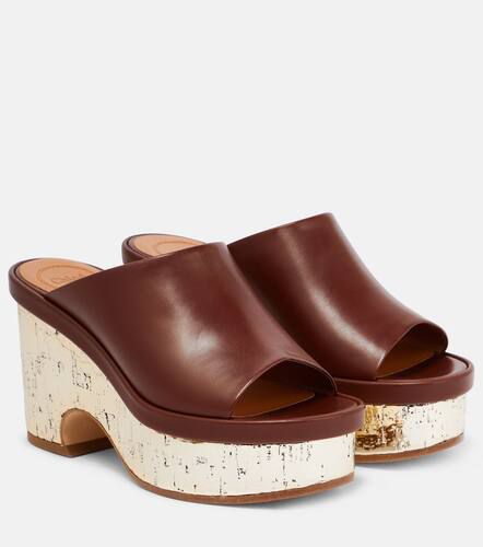 ChloÃ© Oli leather platform mules - Chloe - Modalova