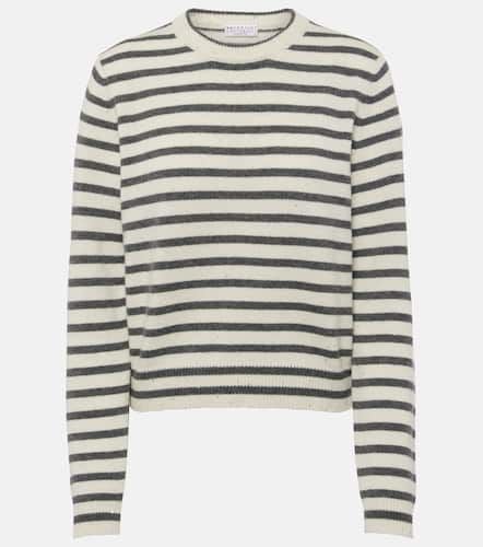 Striped cashmere-blend sweater - Brunello Cucinelli - Modalova