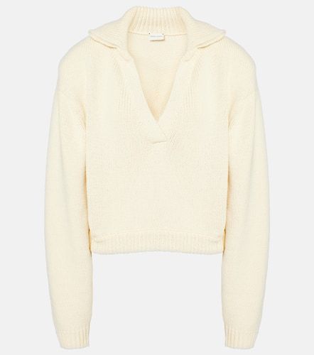 Cropped cotton-blend polo sweater - Magda Butrym - Modalova