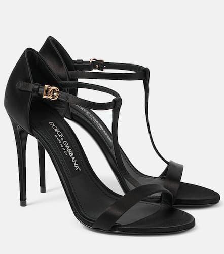 Sandalen T-bar aus Satin - Dolce&Gabbana - Modalova