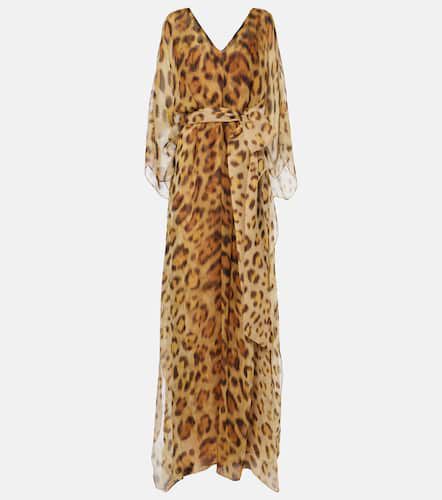 Leopard-print silk chiffon kaftan - Oscar de la Renta - Modalova