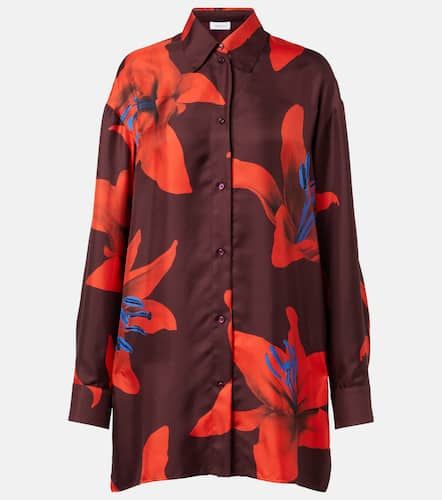 Floral silk satin shirt - Alexander McQueen - Modalova