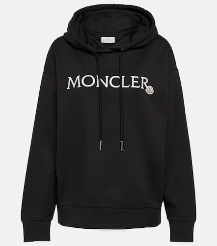 Moncler Logo cotton jersey hoodie - Moncler - Modalova