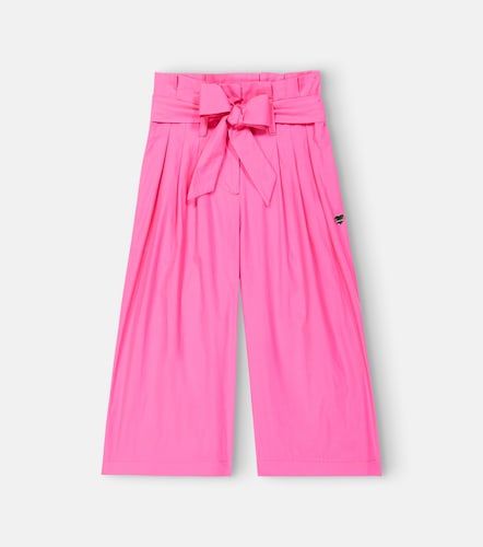 Pantalones cropped de popelín de algodón - Monnalisa - Modalova