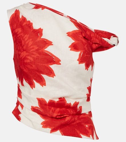 SIR Floral draped linen top - SIR - Modalova