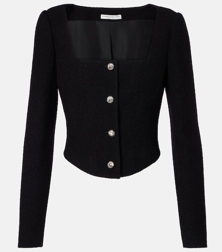 Wool-blend twill boucle jacket - Alessandra Rich - Modalova