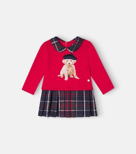 Bebé - vestido de algodón plisado y bordado - Patachou - Modalova