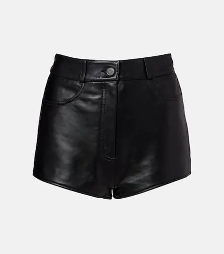 Loen high-rise leather micro shorts - The Frankie Shop - Modalova
