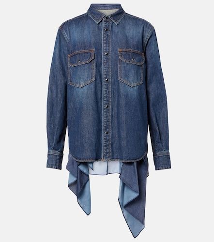 Sacai Camicia in denim e raso - Sacai - Modalova