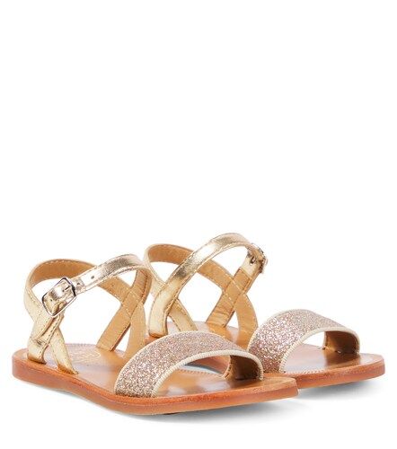 Sandalias Plagette de piel con glitter - Pom d'Api - Modalova