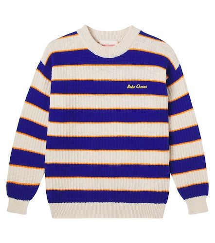 Jersey de algodón a rayas con logo - Bobo Choses - Modalova