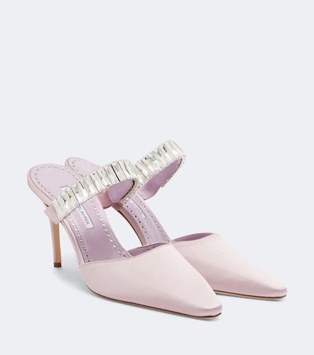 Manolo Blahnik Mules Zumbon in raso - Manolo Blahnik - Modalova