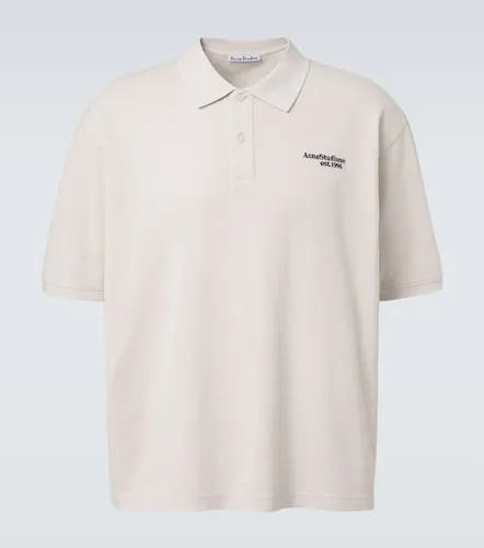 Distressed logo cotton polo shirt - Acne Studios - Modalova