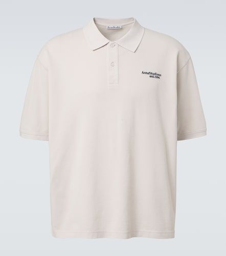 Polo de algodón desgastado con logo - Acne Studios - Modalova