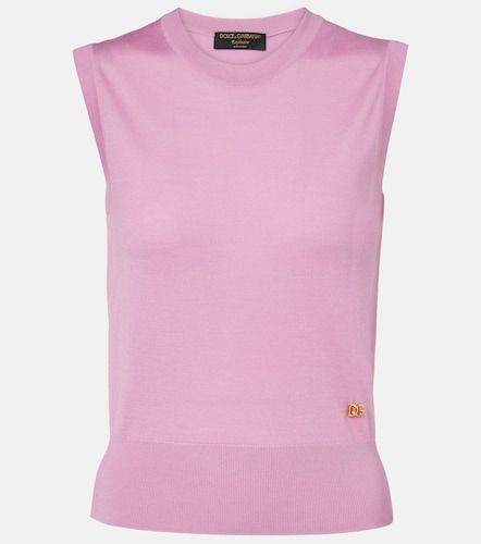 Top in cashmere e seta - Dolce&Gabbana - Modalova