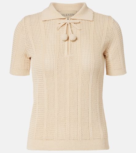 Valentino Polo de algodón con lazo - Valentino - Modalova