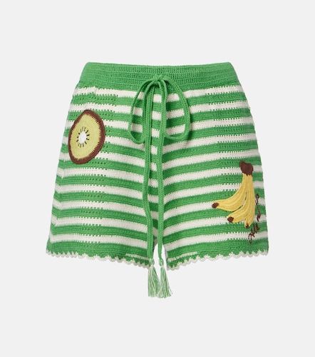 Alémais Shorts de croché de algodón a rayas bordados - Alemais - Modalova