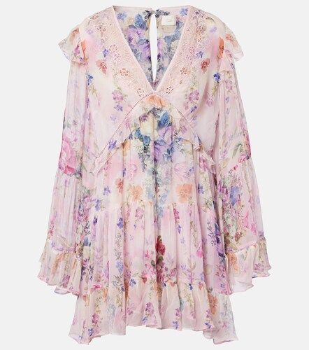 Embellished floral silk chiffon minidress - Camilla - Modalova