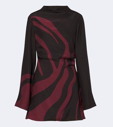 Vestido corto de satén de seda estampado - SIR - Modalova