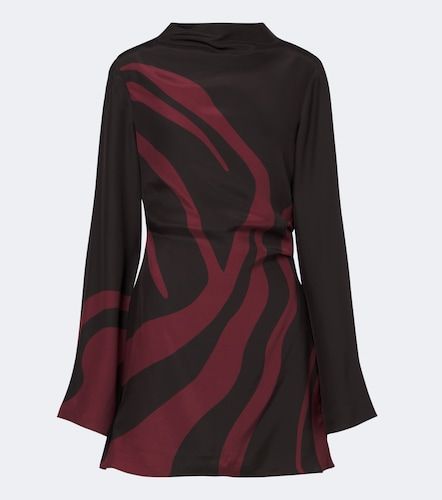 Vestido corto de satén de seda estampado - SIR - Modalova