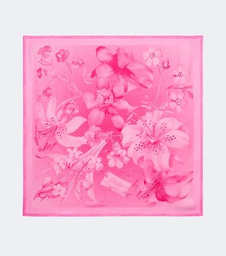 Tuch Flora aus Seiden-Twill - Gucci - Modalova