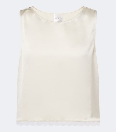 Cropped-Top Barb aus Satin mit Spitze - Leset - Modalova