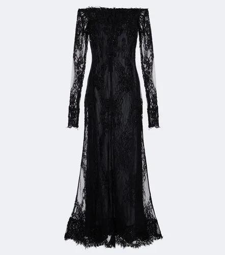Embellished off-shoulder lace gown - Blumarine - Modalova
