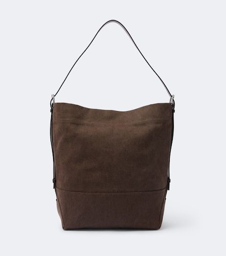Shopper in canvas con cintura e pelle - Lemaire - Modalova