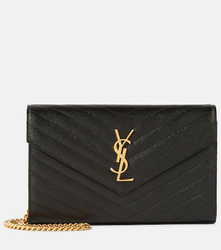 Cassandre matelassÃ© leather wallet on chain - Saint Laurent - Modalova