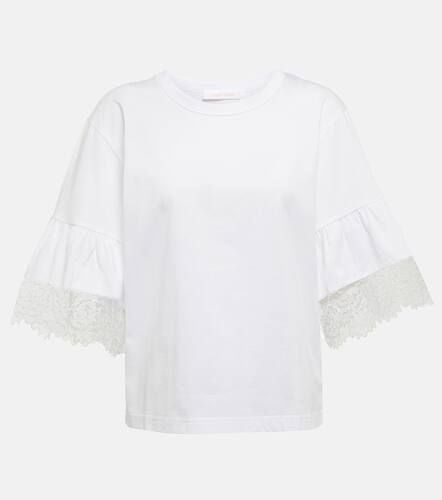 See By ChloÃ© Embroidered cotton T-shirt - See By Chloe - Modalova