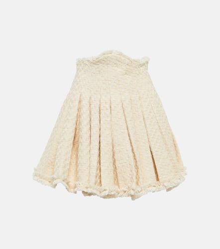 Cotton-blend tweed pleated skirt - Balmain - Modalova