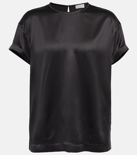 T-Shirt aus einem Seidengemisch - Brunello Cucinelli - Modalova